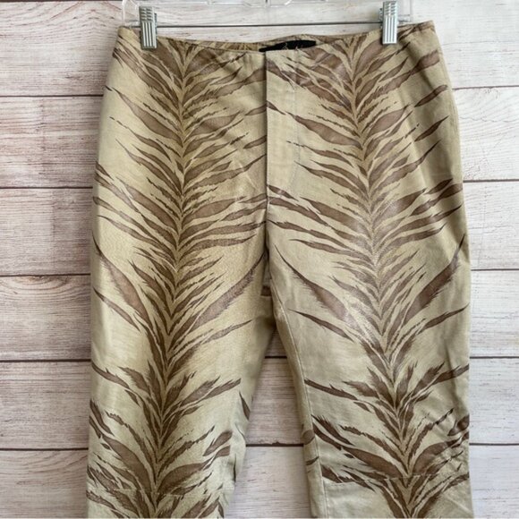 BABY PHAT GENUINE LEATHER TIGER PRINT WIDE LEG PANTS - Picture 2 of 12